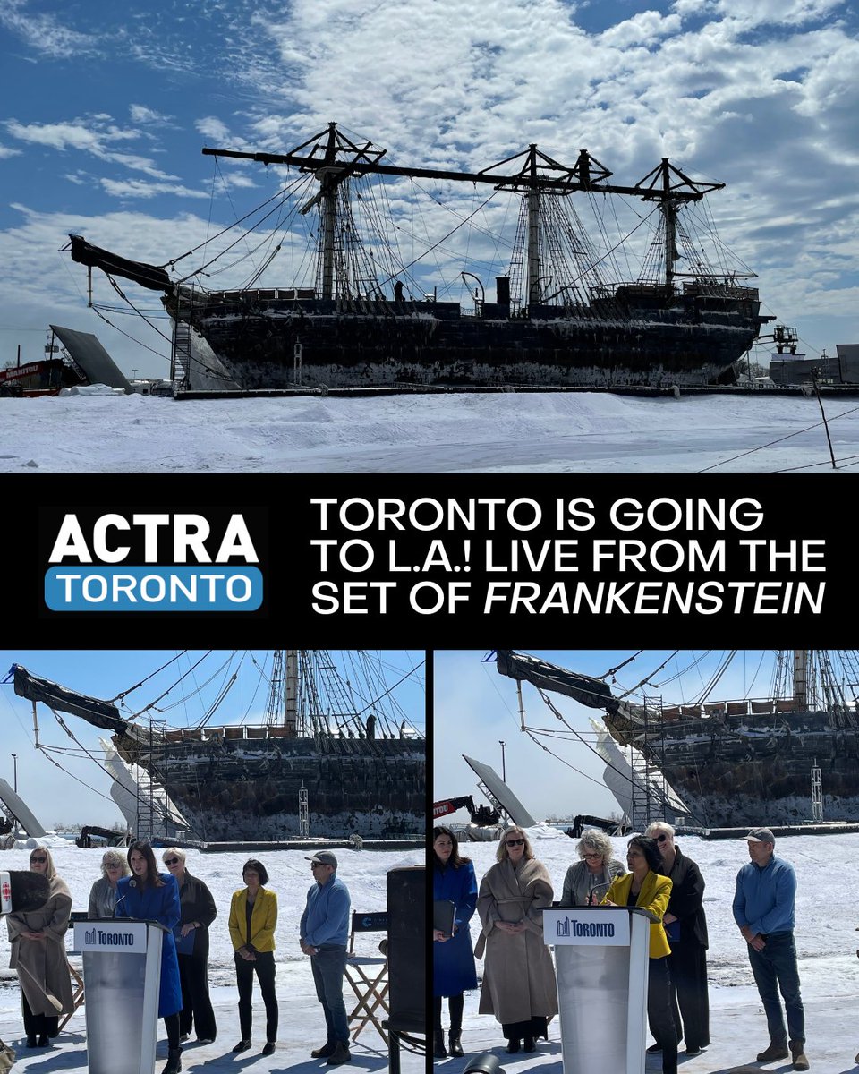 We're live from the set of Guillermo del Toro’s FRANKENSTEIN as @MayorOliviaChow announces a delegation to Los Angeles to bring more work to Toronto. There are 40 meetings planned to spread the word of our amazingly talented city!