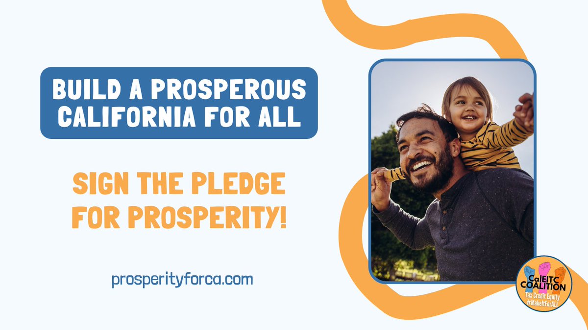 State policymakers, community & business leaders stand together to ensure that all Californians can thrive. Take the Pledge for Prosperity today to urge #CALeg to protect & strengthen programs that reduce poverty & build equity! prosperityforca.com