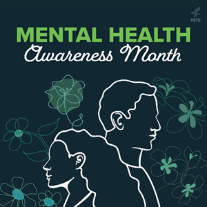 HHS_ASH's tweet photo. Mental health IS health, no exception or distinction. During Mental Health Awareness Month, make it a point to check in with your loved ones. We all must work to end the stigma around mental health and work toward a future where it’s treated the same as physical health. #MHAM2024 https://t.co/yhGuYifh0i