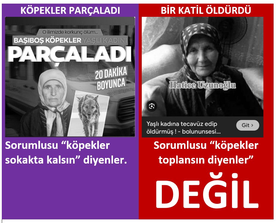 Ahlaksız itperestler sürekli yoruma gelip 'töcövüz, kootil, soopık' diye anırıyorlar.

Resimle anlatalım:

1⃣ Soldaki cinayetin sebebi SİZSİNİZ!
2⃣ Sağdaki cinayetin sebebi biz DEĞİLİZ!

#KöpekTerörü