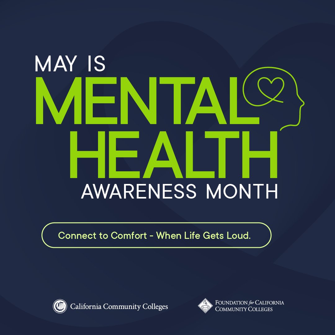 Launching #MentalHealthAwarenessMonth with a mission to support and uplift the mental health of our @CalCommColleges' students. Stay tuned for a month full of connection, understanding, and resources. Learn more: bit.ly/3UFXYYk #ConnectToComfort #CCCWellness