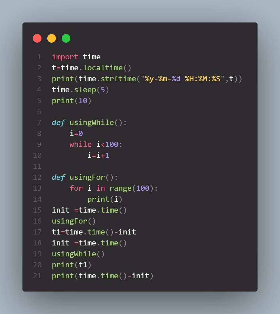 Rohan__Koley's tweet image. Hey!! #connections it's my #day67 of my #75daysofcodechallenge with #python . today I learn about Time Module in python .#dailycoding #dailylearning #dailychallenge