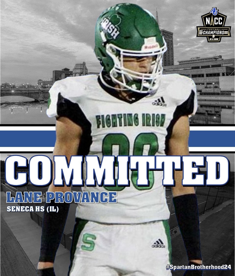 Spartan Fans, we are excited to welcome @laneprovance from Seneca HS to the Aurora Football Family. #WeAreOneAU #SpartanBrotherhood24