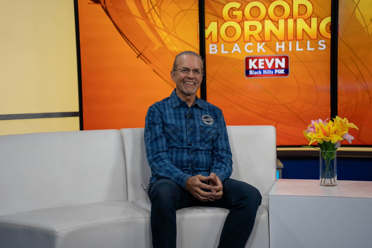 Great morning at @BlackHillsFOX and @kotatweets, spreading the word about our #KPCharityRide kick-off in Deadwood!