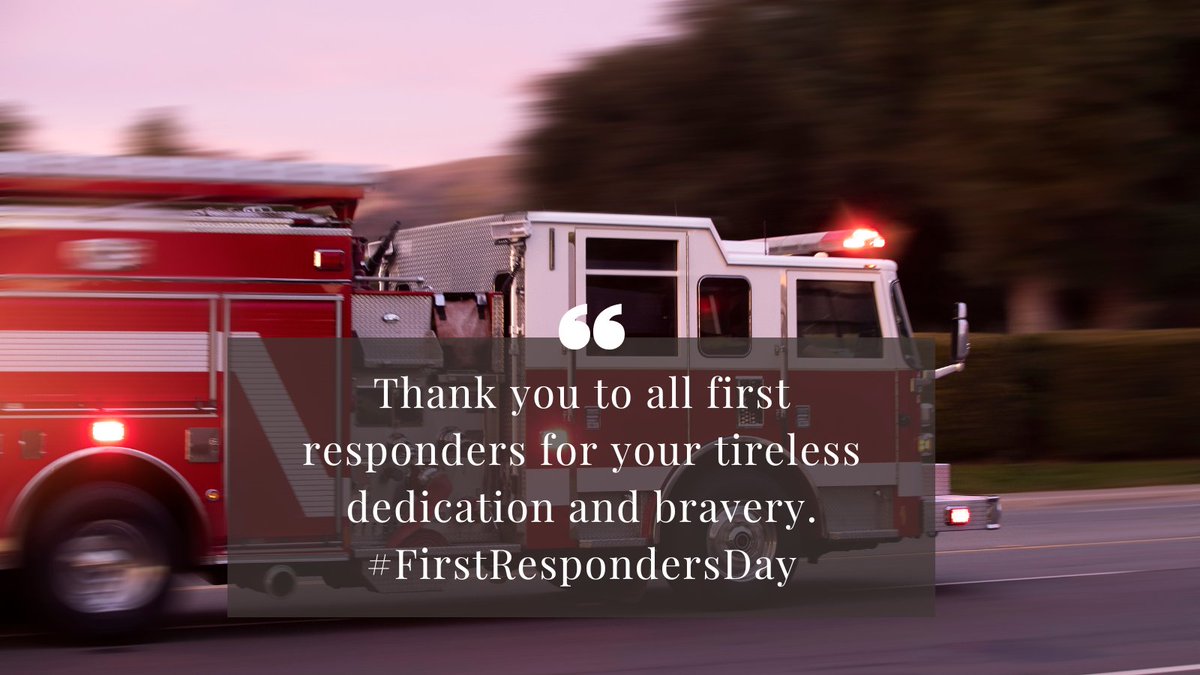 on #FirstRespondersDay, we honor those who are first on the scene in emergencies. 🚑🚓🚒Your selfless service saves lives and your unwavering commitment keeps our communities strong. Thank you!