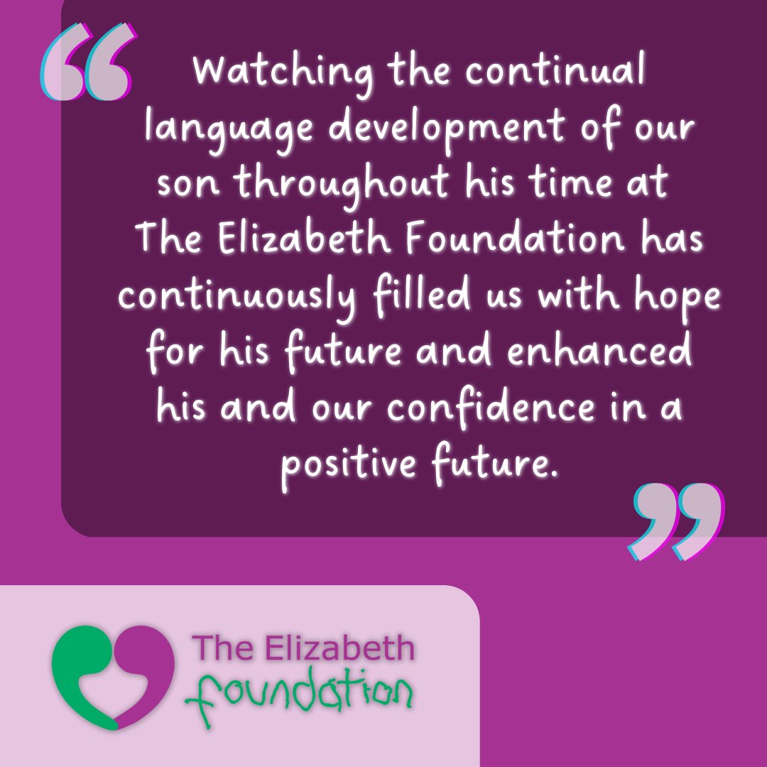 “Watching the continual language development of our son throughout his time at The Elizabeth Foundation has continuously filled us with hope for his future and enhanced his and our confidence in a positive future.” Find out more at elizabeth-foundation.org/services/ #deafeducation