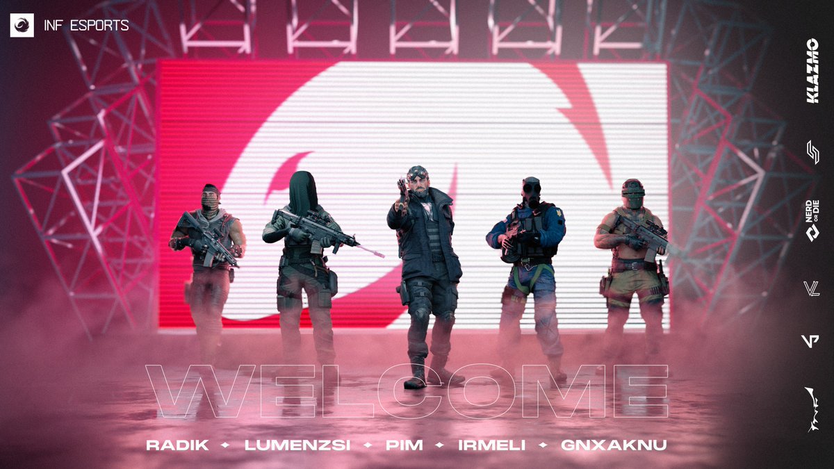 Only VALORANT is not enough for us. We needed more teams, and here it is!

Please welcome our new Rainbow Six Siege squad:
@Radik05_ 
<a href="/lumenzsi/">Matt 🫧</a> 
<a href="/PimR6S/">Pim</a> 
<a href="/IRMELIR6/">Eemeli</a> 
<a href="/xaknu/">GNXaknu 🇳🇱</a> 

Let's show them some love and support! ♥️