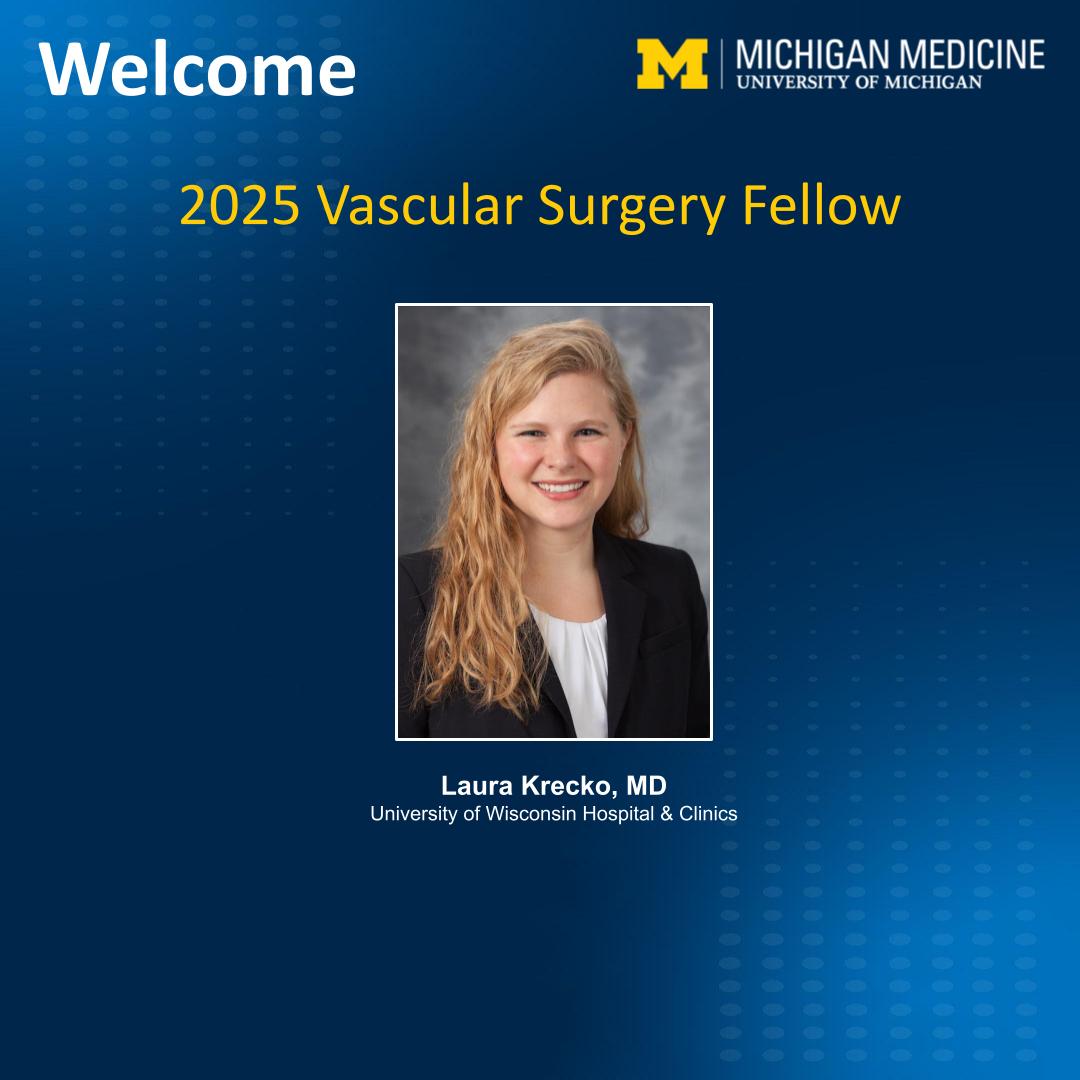 It's a match! We're excited to welcome Laura Krecko, MD, to the vascular surgery fellowship next year.