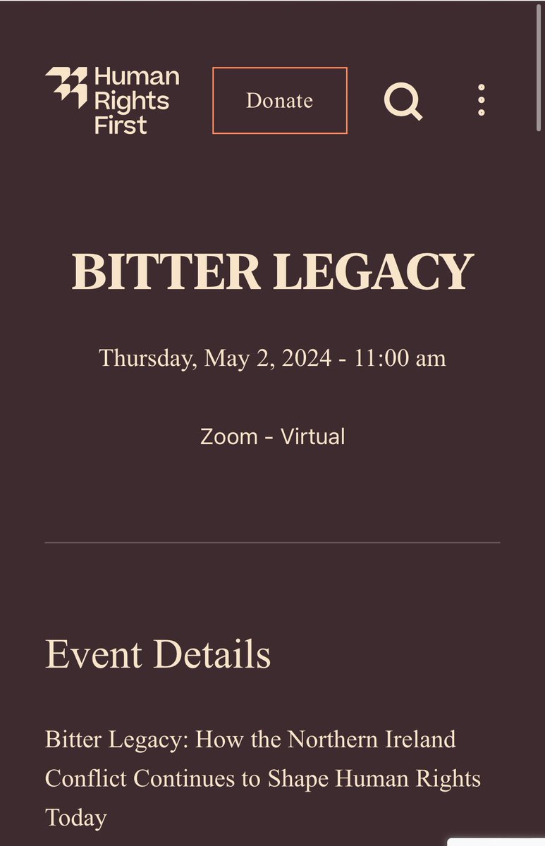 Join the marvellous Sara Duddy of @FinucaneCentre & myself tmrow for a @humanrights1st 30 min online briefing on new report about how the UK shielded its police & soldiers from prosecution during Northern Ireland conflict 11am EST/4pm Belfast Register: humanrightsfirst.org/events/bitter-…