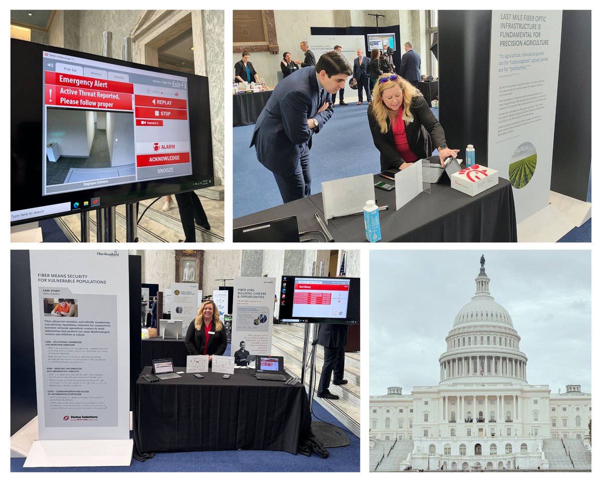 Thank you to @fiberbroadband for inviting us to Fiber Day on the Hill. The reliability of fiber bolsters our #situationalawareness solutions. We safeguard schools and ease financial strain on districts and government. #FDOTH #StatusSolutions #StatusSolutionsNetwork #PaySchools