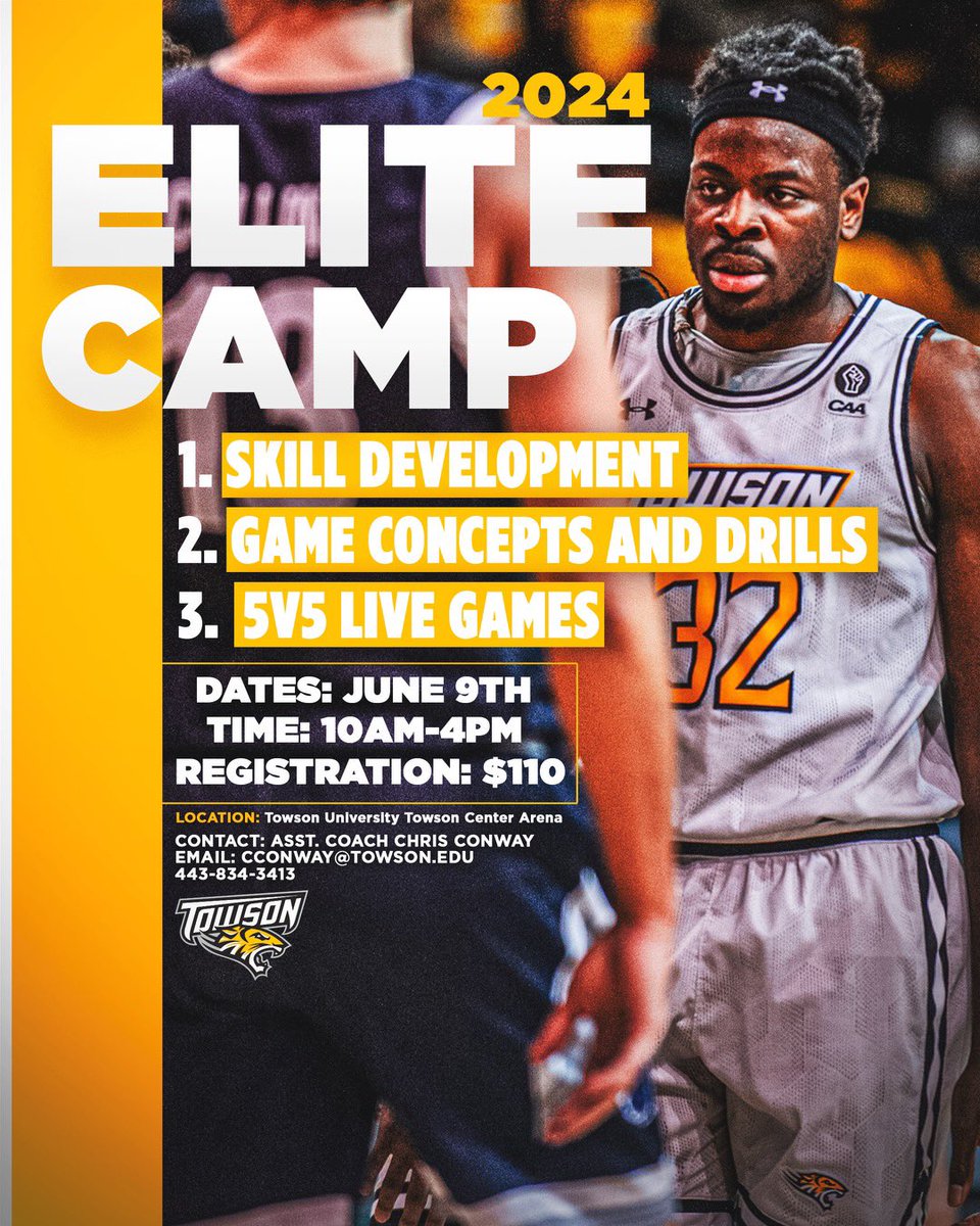 Spots are filling up for our June Elite Camp! Sign up by contacting Coach Conway today! #GohTigers