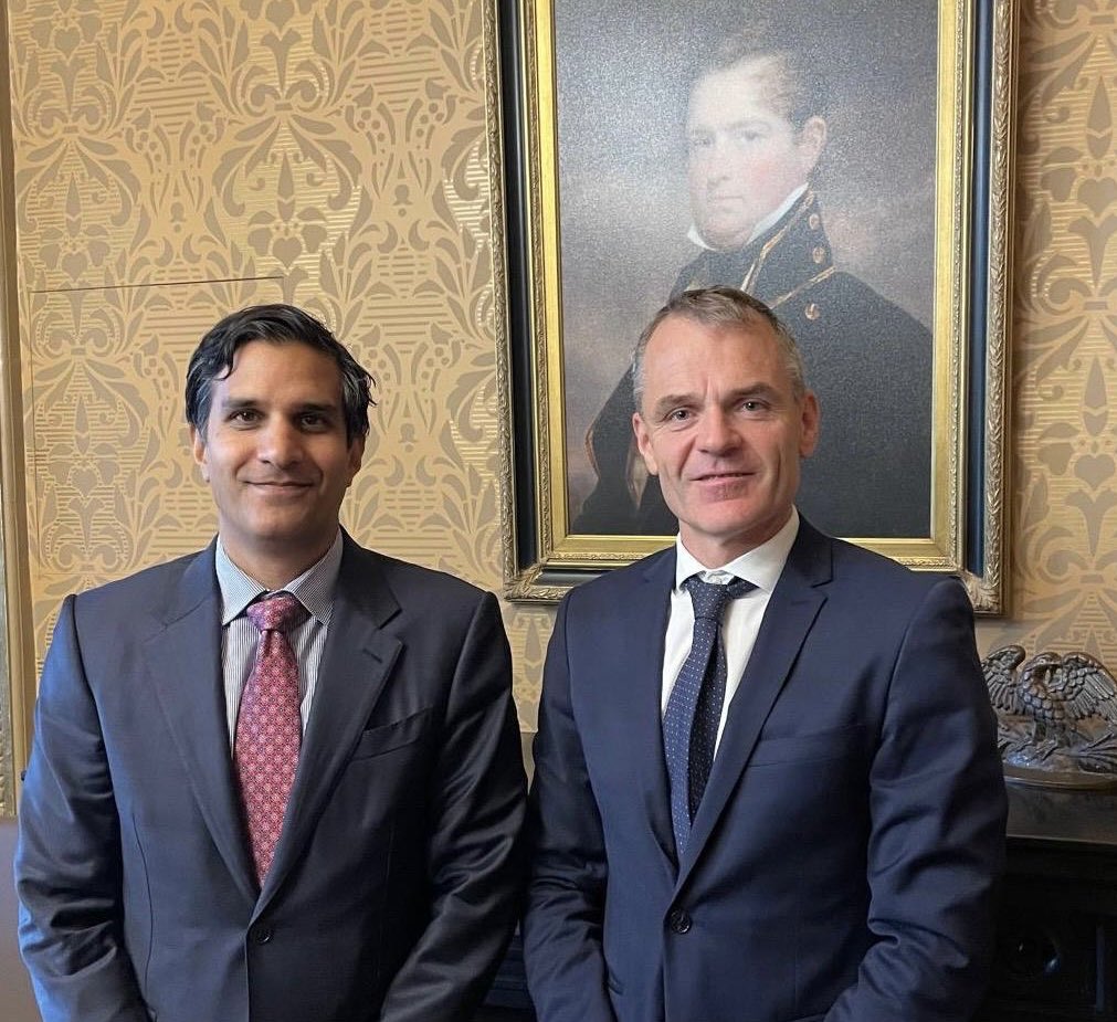 Productive discussion with Daleep Singh, Deputy National Security Advisor for International Economics at the @WhiteHouse today on the vital work of holding Russia accountable for its actions. Close cooperation between allies instrumental in this regard!