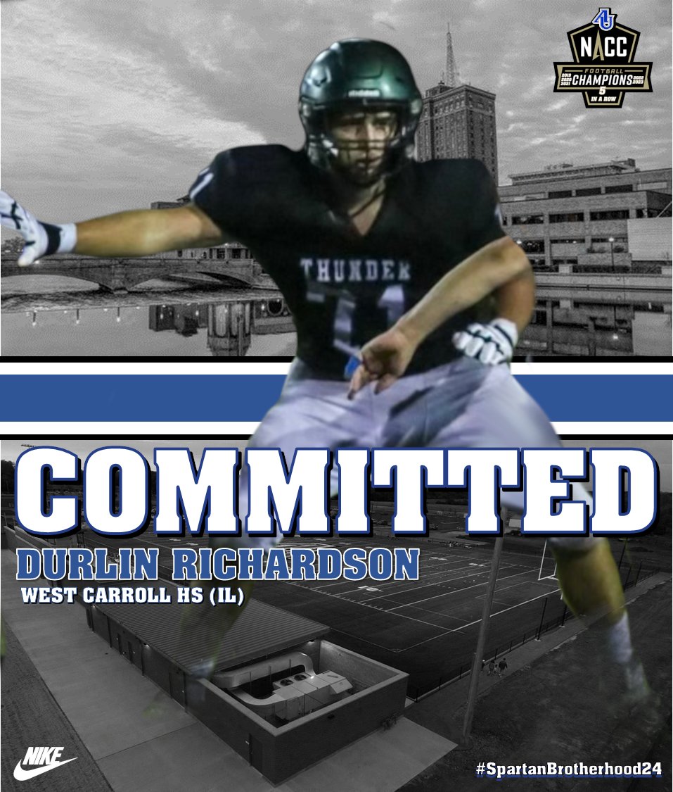 Spartan Fans, we are excited to welcome
@Durlin_R from West Carrol HS to the Aurora Football Family. #WeAreOneAU #SpartanBrotherhood24