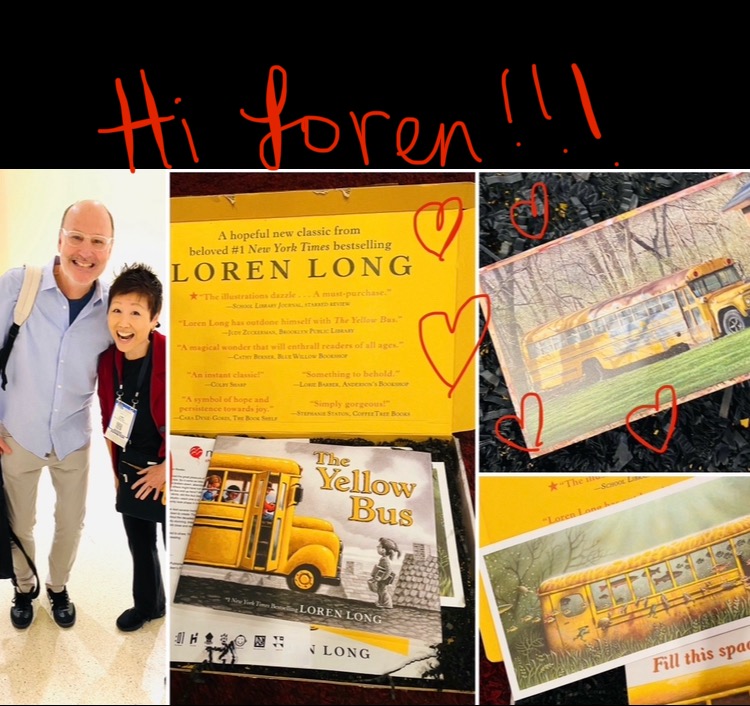 When it's been YEARS since you've seen @lorenlong and you're at @TXLA and you BUMP INTO HIM, but you're both in a hurry, so you can't talk, and then you're on the road for a while, but when you finally get home, this is waiting for you. Loren, The Yellow Bus is amazing!!!