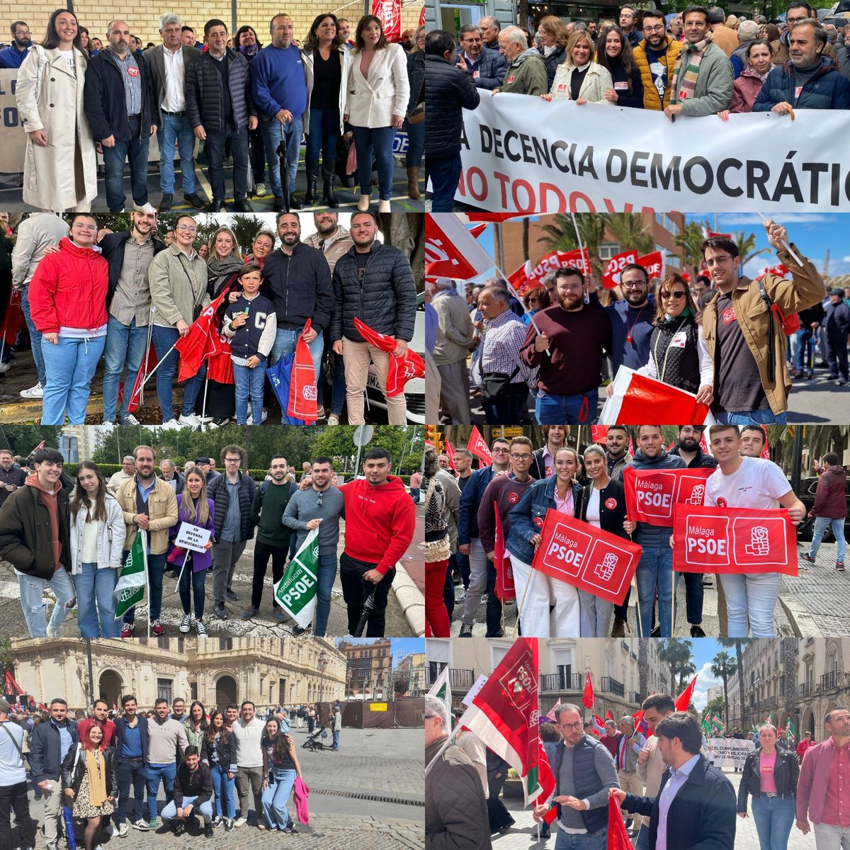✊🏻Hoy 1 de mayo las Juventudes Socialistas de Andalucía hemos estado en todas las manifestaciones del día del trabajo. 🔴Juntas y Juntos mejoraremos el futuro de la clase obrera en Andalucia.