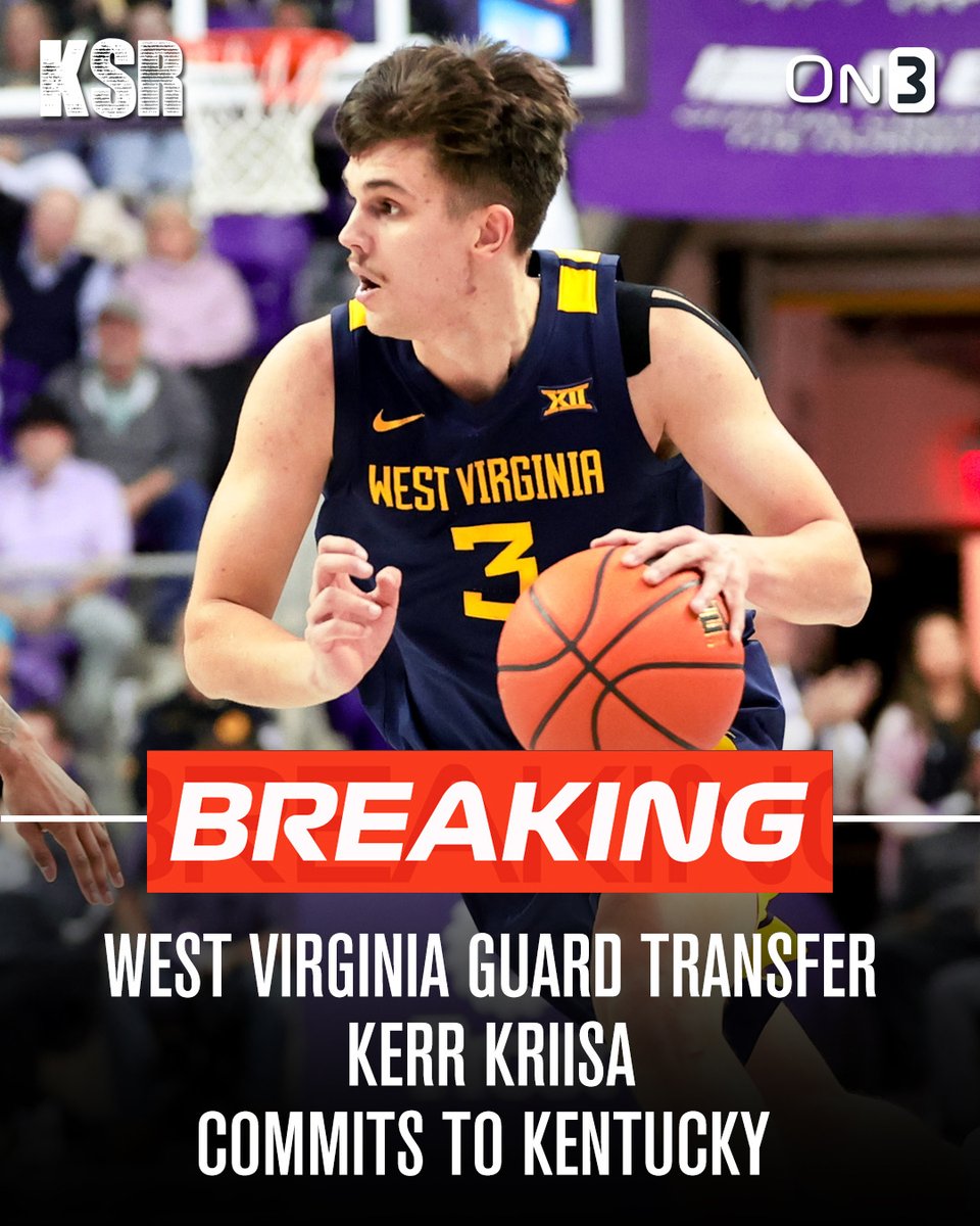 Make that two booms for Mark Pope on Wednesday West Virginia guard transfer Kerr Kriisa is a Kentucky Wildcat -- another 3-point sniper added to the fold on3.com/teams/kentucky…