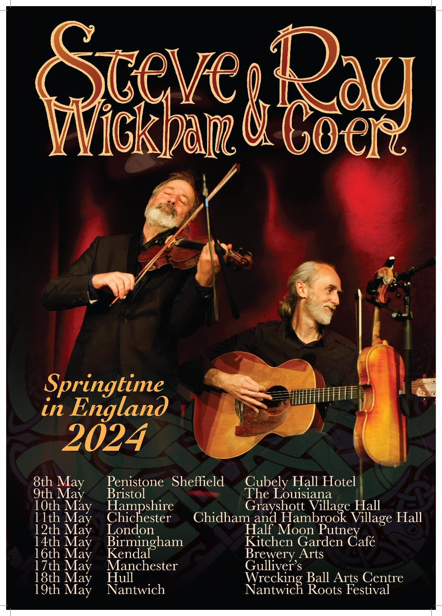 Wickham's on tour, man! English dates this month.