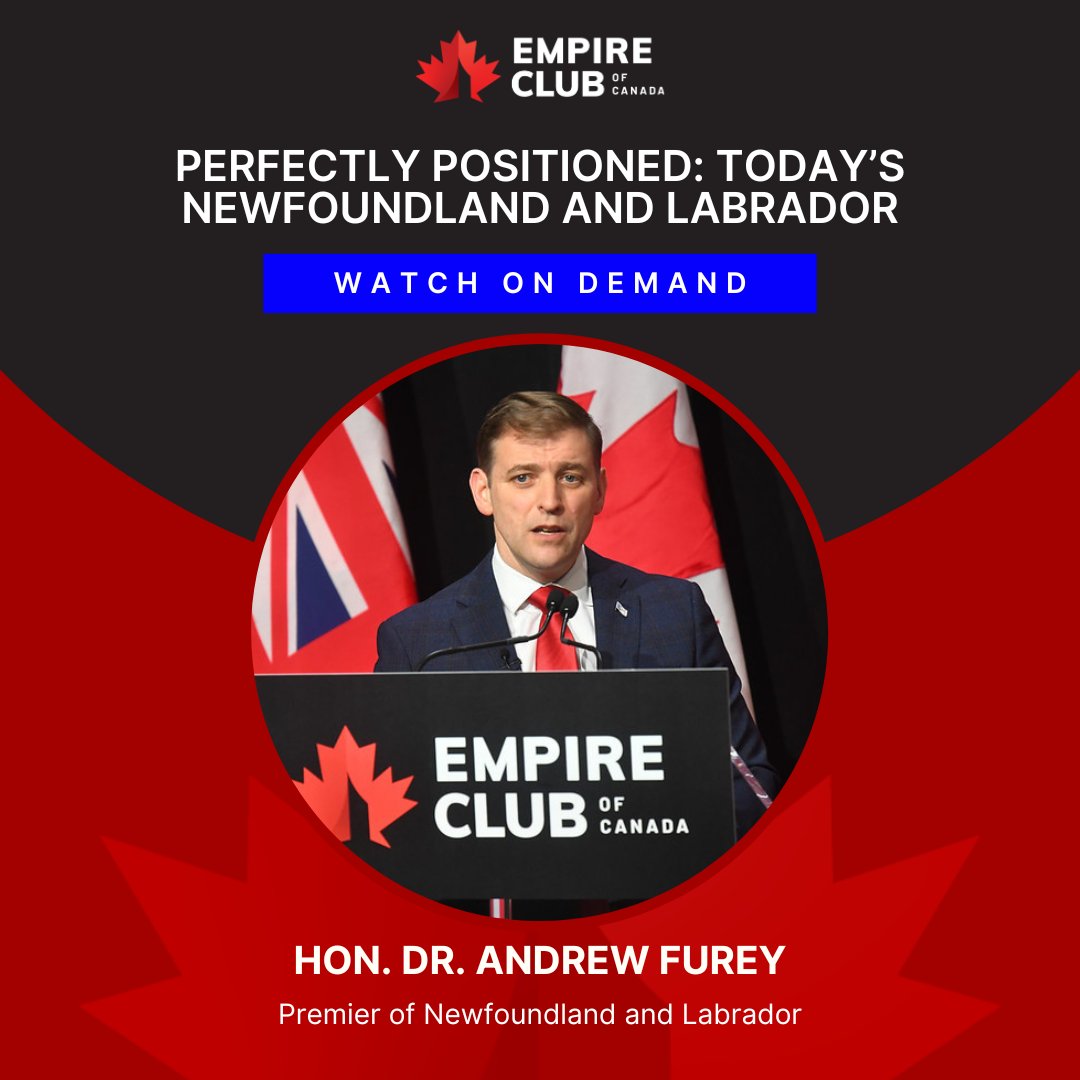 ICYMI | Yesterday, Hon. Dr. Andrew Furey, Premier of Newfoundland and Labrador, explored the strategic positioning of the province in today's ever-evolving landscape.

Watch the full video here: 
hubs.la/Q02vMDzh0

#NewfoundlandLabrador #TorontoEvents #AndrewFurey