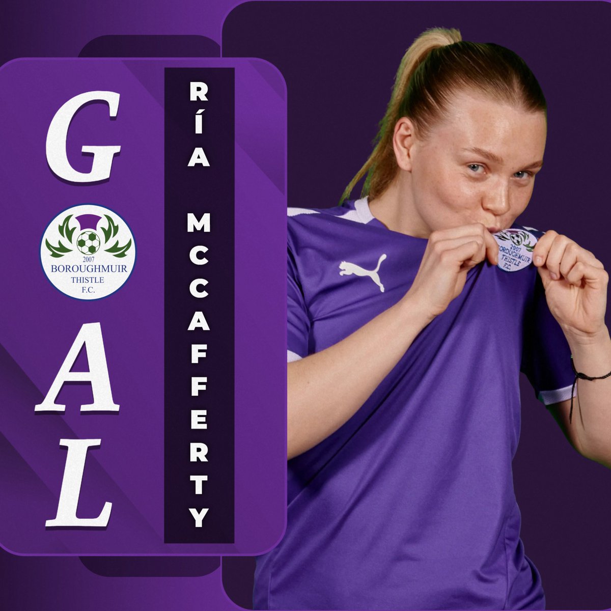 𝗚𝗢𝗢𝗢𝗔𝗔𝗔𝗟𝗟𝗟!!!

Oh my! Another absolute worldie, this time from Ria McCafferty who unleashes a pile-driver from around 20 yards out at the right side of the box and the ball soars into the top left corner!

🟢0-3🟣 | 45+1' | #ThistleLive