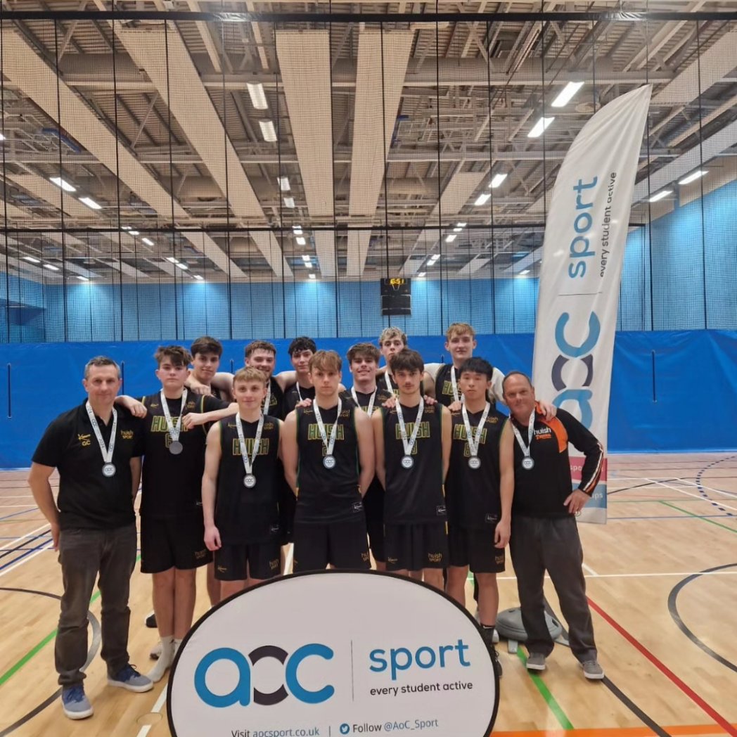 Congratulations to @My_bball who were victorious today in a hard fought win 74-71 against @huishsport in the AoC Sport Men's Basketball National Cup Final! 👏🏀