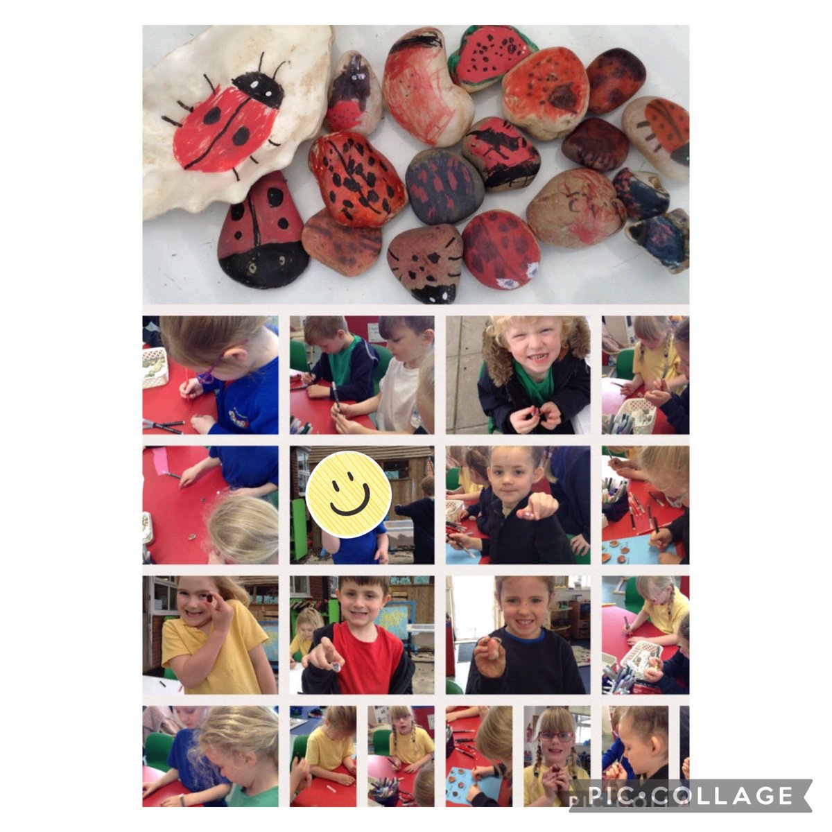 🐞 What the Ladybird heard has been inspiring Oak Class this week. Look at all these beautiful lady bird stones they painted 🐞 #boundlesscreativity