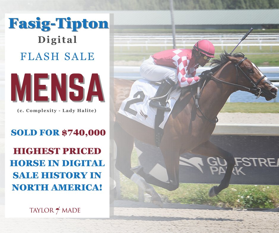 Top the Sale with #TaylorMade without Leaving the Track! #FasigDigital #TaylorMadeSales @FasigTiptonCo @DJ_Stable @jstewartrr @TaylorMadeMark