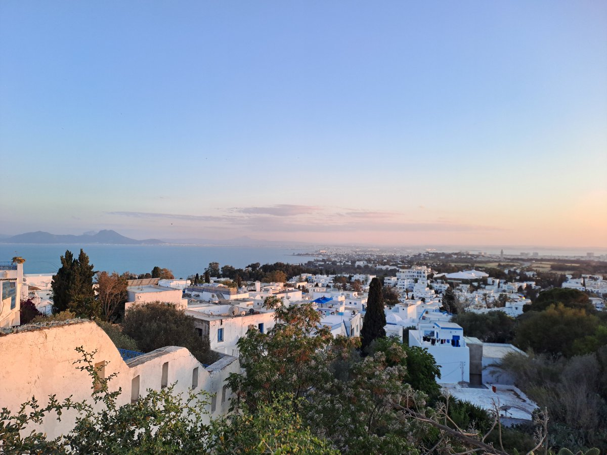 Looking over the bay of Tunis during the golden hour ✨️