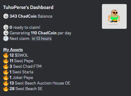 @_TrueVoodoo @SwolBeach @dripchain omg the amount of ChadCoins per day now 👀