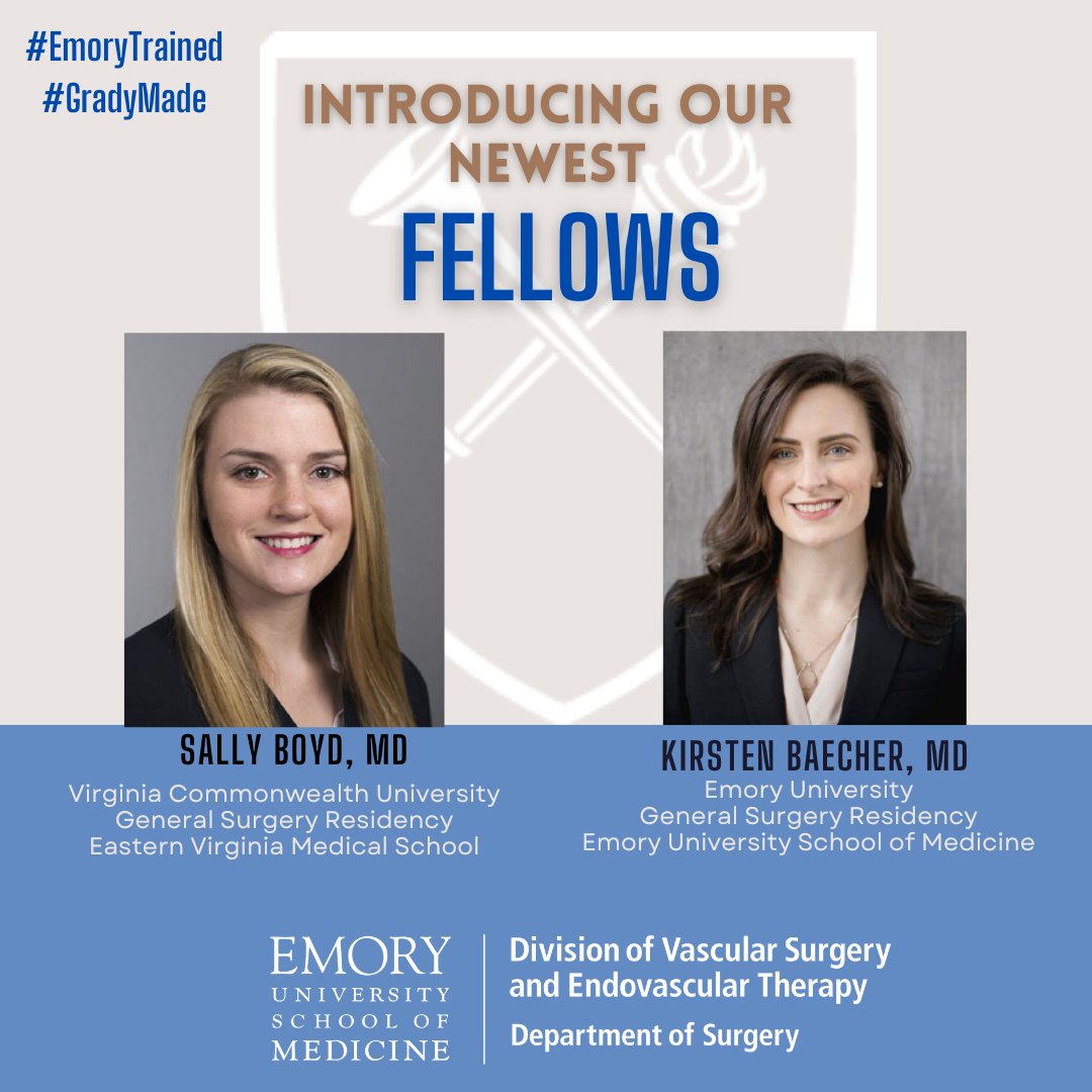 We are excited to announce our newest fellows! Welcome to the family @sallyanne27 and @KBaecher #emorytrained #gradymade