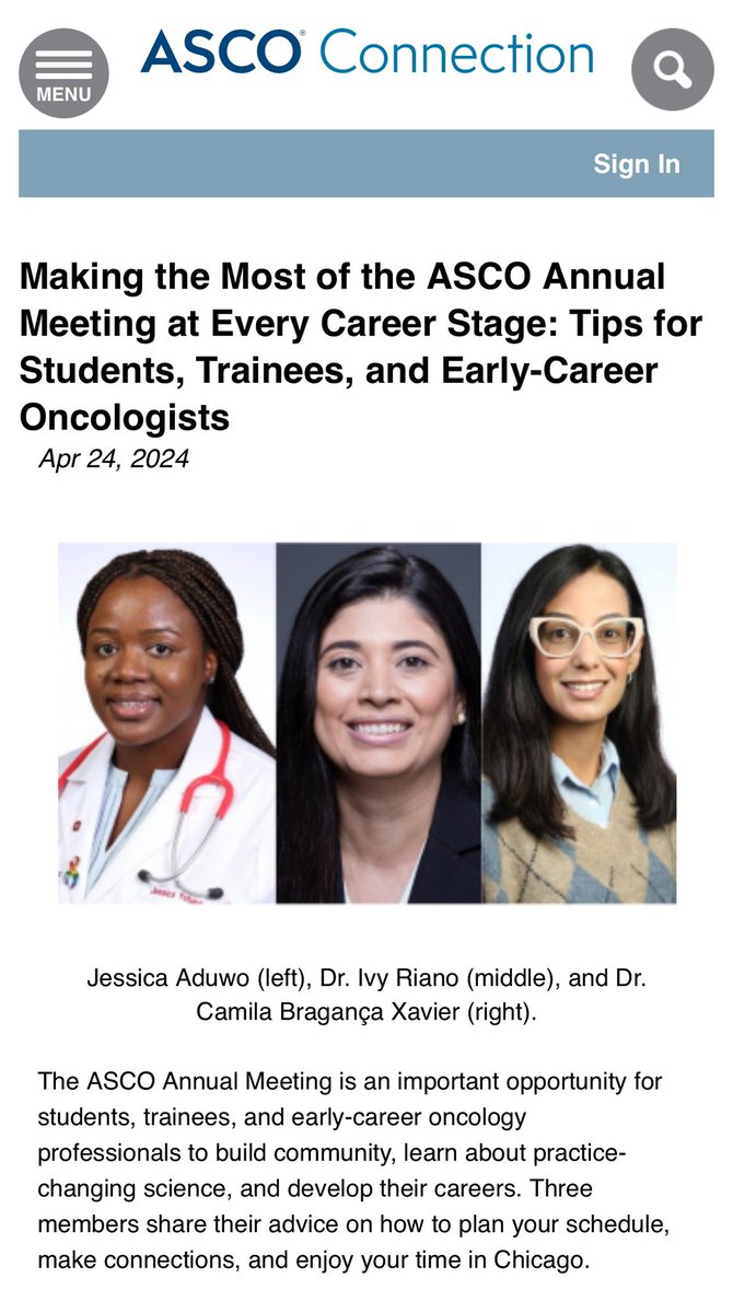 Dear Students, Trainees, and Early-Career Oncologists, 

We put together these tips to advice on how to plan your ASCO annual meeting! 

⭐️ Grow professionally and have fun!

@ASCO @ASCOTECAG @ASCOPres @jacobadashek @cissamathias #ASCOConnection