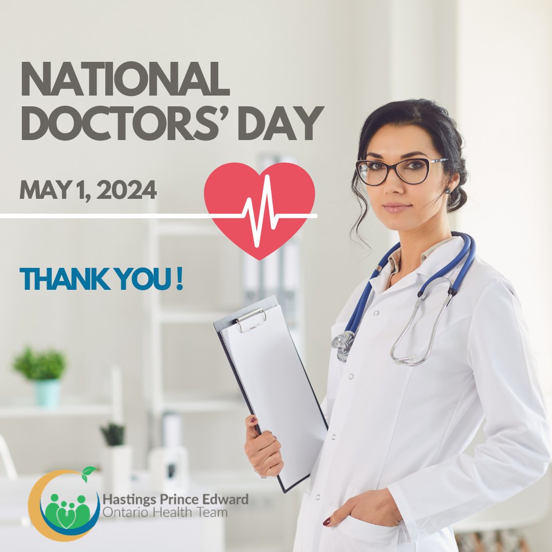 Today is National Doctors' Day, a day intended to appreciate physicians' ongoing commitment to patients, families and communities. 

TY to doctors and providers for all your hard work, dedication and excellent patient care! #NationalDoctorsDay #NationalPhysiciansDay #DoctorsDay
