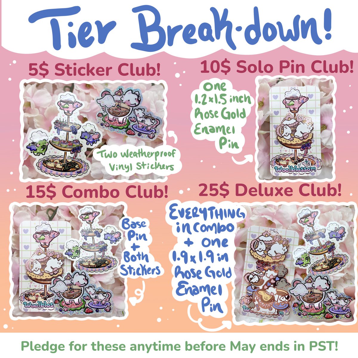 🌸 May Patreon Rewards! 🌸 ✨Theme: Tea Party Tea Dragons! ✨You can pledge for these ANYtime before May ends in PST ✨Shipping already included in all tier pricing! 🌸RTs much appreciated!