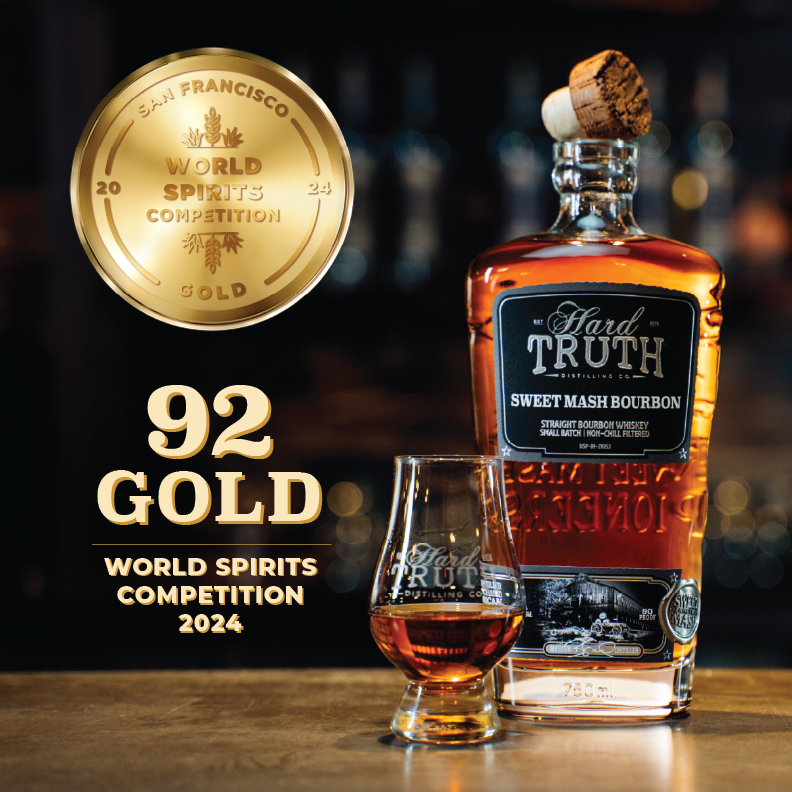 “We’ve always been a bourbon company, we’ve just been waiting for the right moment to introduce ours to the world.” - Bryan Smith, Hard Truth Master Distiller

The first release of Hard Truth Sweet Mash Bourbon won Gold at the World Spirits Competition in San Francisco!