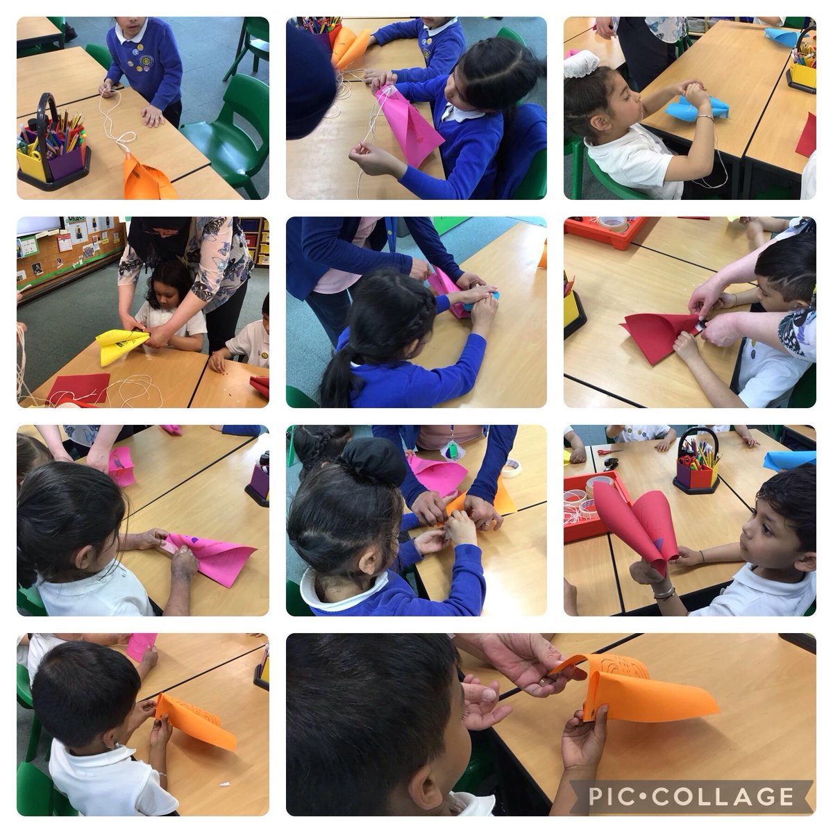 This afternoon in DT we made our own kites. We will test them tomorrow! @DevonshireInf