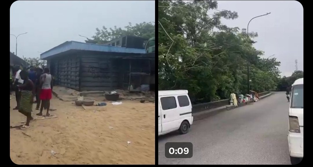 Dolphin bridge demolitions... You come to Lagos and constitute a nuisance, criminal menace & destroying public infrastructure by building shanties illegally under bridges with flammable material. When there is a disaster same you, an idiot will start playing victim. 🇳🇬🙏💥