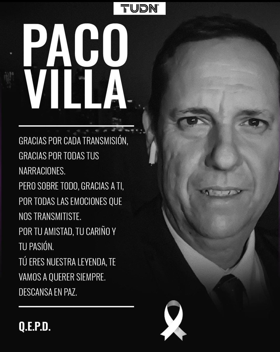 Conocí a Paco Villa en la @CarlosSeptienG. Estudiamos juntos. Era buen amigo y excelente profesional. Una pena su partida. Descanse en paz.