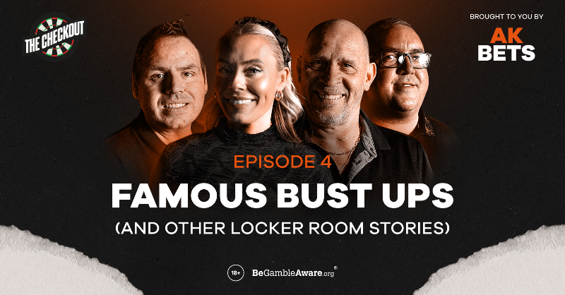AKBets's tweet photo. 🐓 Bunting's Family Guy walkout
💪 Lewis' infamous bust-ups
👑 Kissing Prince Harry...?

🎯 The final episode of #TheCheckout is here, with @MissEmmaPaton, @jackpot180, @sbunting180 and @Russ180 discussing famous bust-ups and other locker room antics!

Watch in full. 👇