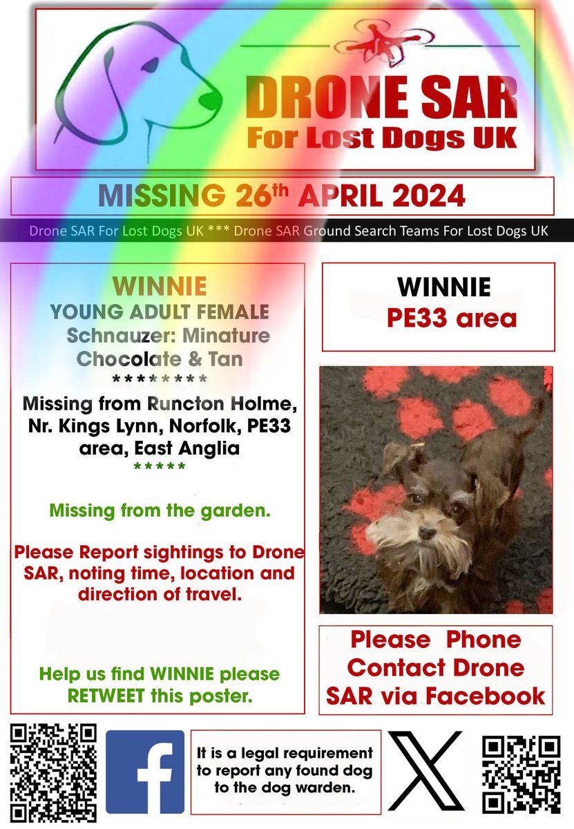 #RIPWINNIE Sadly WINNIE didn't make it back home, our hearts and thoughts go out to her family at this sad time 😢 #RIP #RainbowBridge #DroneSAR