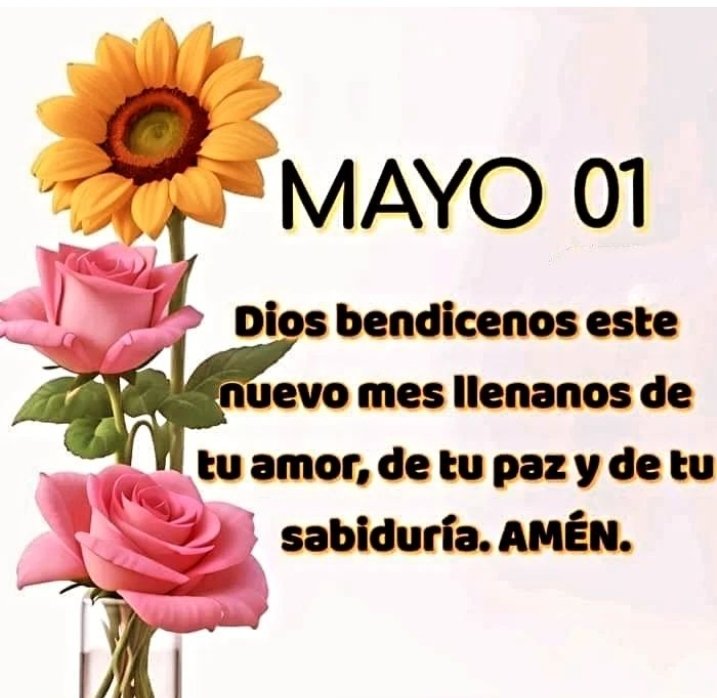 Bienvenido🌻 Mayo🌺