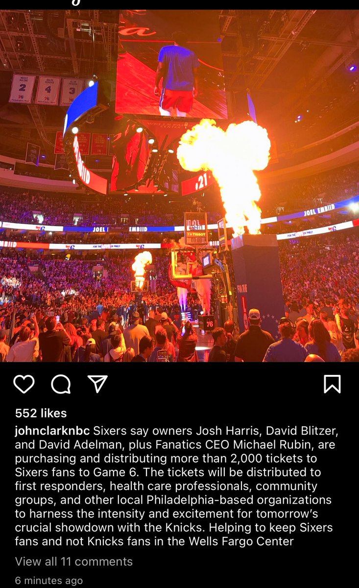 @JamesSeltzer you cursing on air this morning worked Seltzer!!! 🤣🤣 only 2000 tix but at least he acted on it!! #LETSGOSIXERS #FUCKTHEKNICKS!!!!!