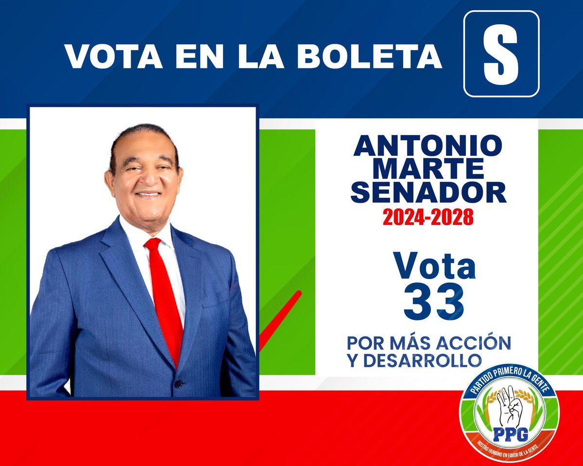 En la #boleta S marca la cara del #Triunfo , del progreso , de la Transparencia, un hombre solidario. Sencillo, Humilde  @AntonioMartePPG #Vota33 #PrimeroLaGente