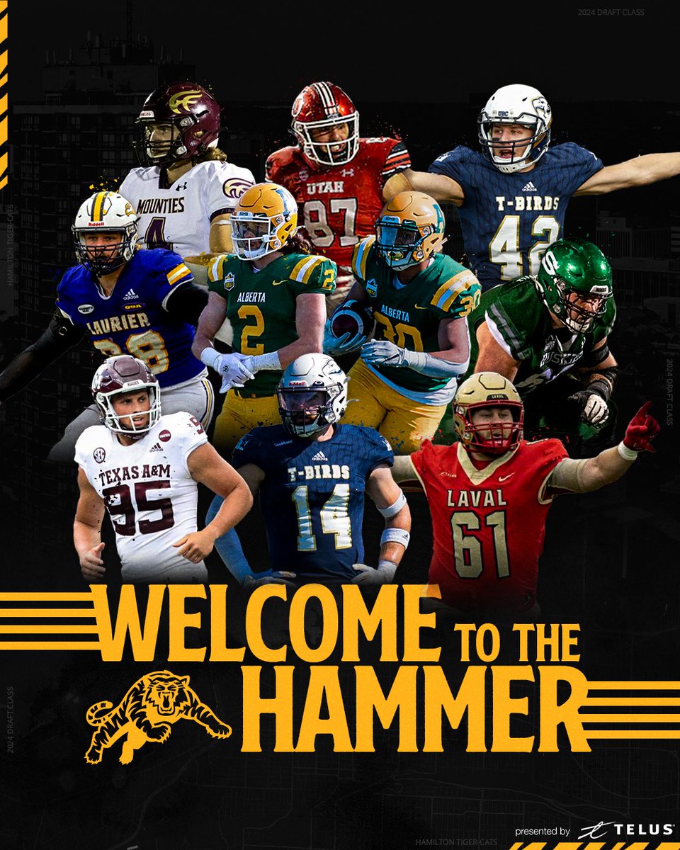 ⭐️ Introducing your 2024 Ticats @CFL Draft Class ⭐️ Welcome to the Hammer 🔨 #HamiltonProud | #CFLDraft | @TELUS