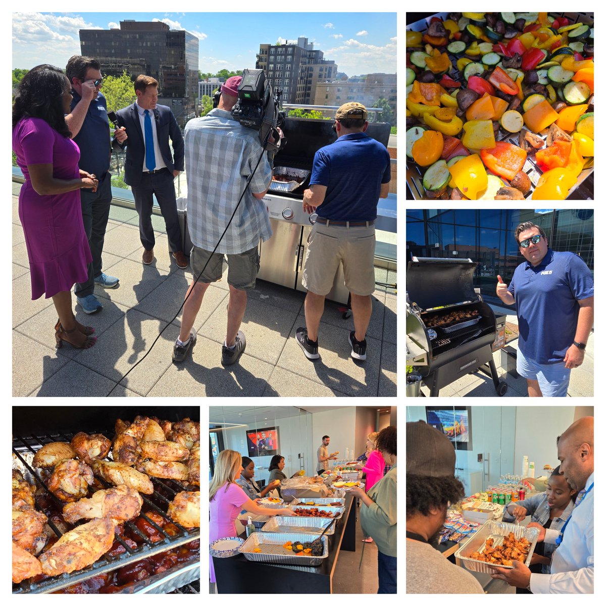 @fox5dc We work hard and play hard!  Celebrating our amazing team with a staff cookout on our SKYDECK!  #LETSGO Thank you, chef @Fox5Kyle and grill man @bbeyer7353