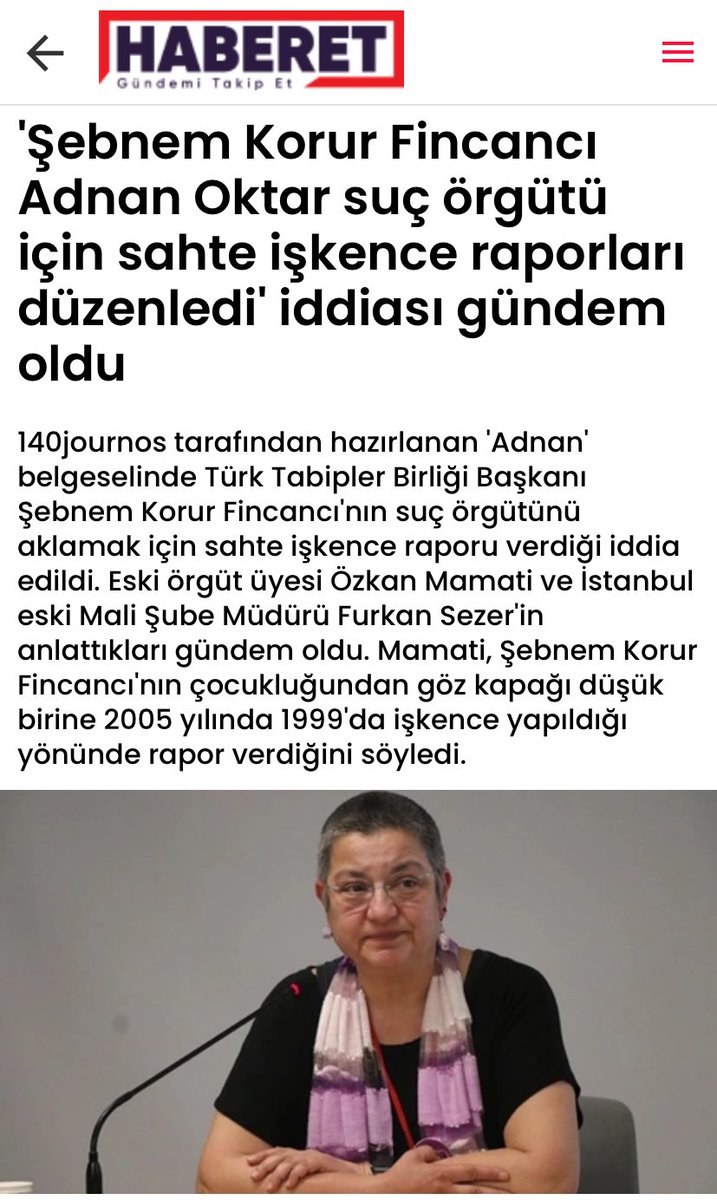 Öyle ilginç bir profil ki, Ergenekon kumpas davasının tek müdahili olduğu için fetöcüler koruyor, Adnan hoca ve kediciklerle ilgili şaibeli raporları var, yetmez ama evetçi, Uğur Mumcu suikasti sanıklarına sahte rapor verdiği iddiaları var… her tel de Şebnem Korur Fincancı! Kim…