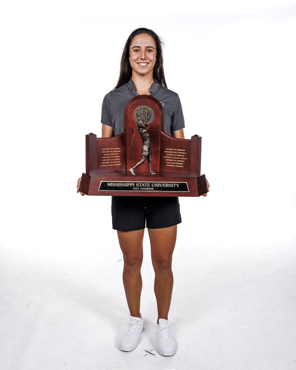 Continuing to raise the standard, @HailStateWG’s Julia Lopez Ramirez wins SEC Player of the Year for the second straight season. Already a 2x SEC Individual Champion, Lopez Ramirez becomes just the fourth women’s golfer in SEC history to win POY honors in back-to-back seasons.