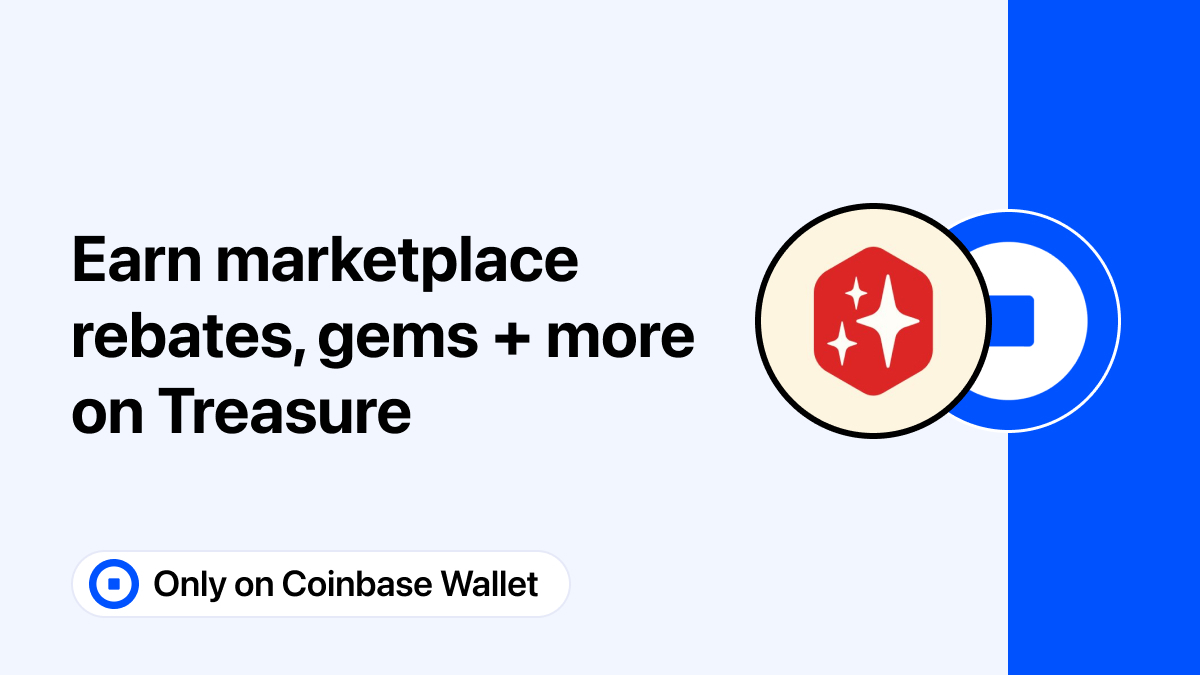 Unlock a variety of benefits on @Treasure_DAO today, including: ⤷ 2% marketplace fee rebate ⤷ Exclusive commemorative badge ⤷ 1,000 gem bonus Only on Coinbase Wallet.