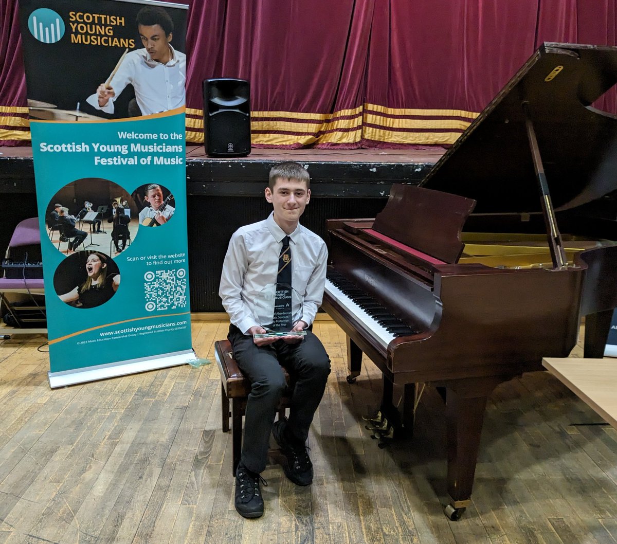Excited that our son Magnus will be representing #Aberdeenshire at the Scottish Young Musicians Final at @RCStweets in Glasgow later this month after winning his heat last Sunday 🎼🎹🎶 @SYMusicians @Aberdeenshire @MackieAcademy #SYM24