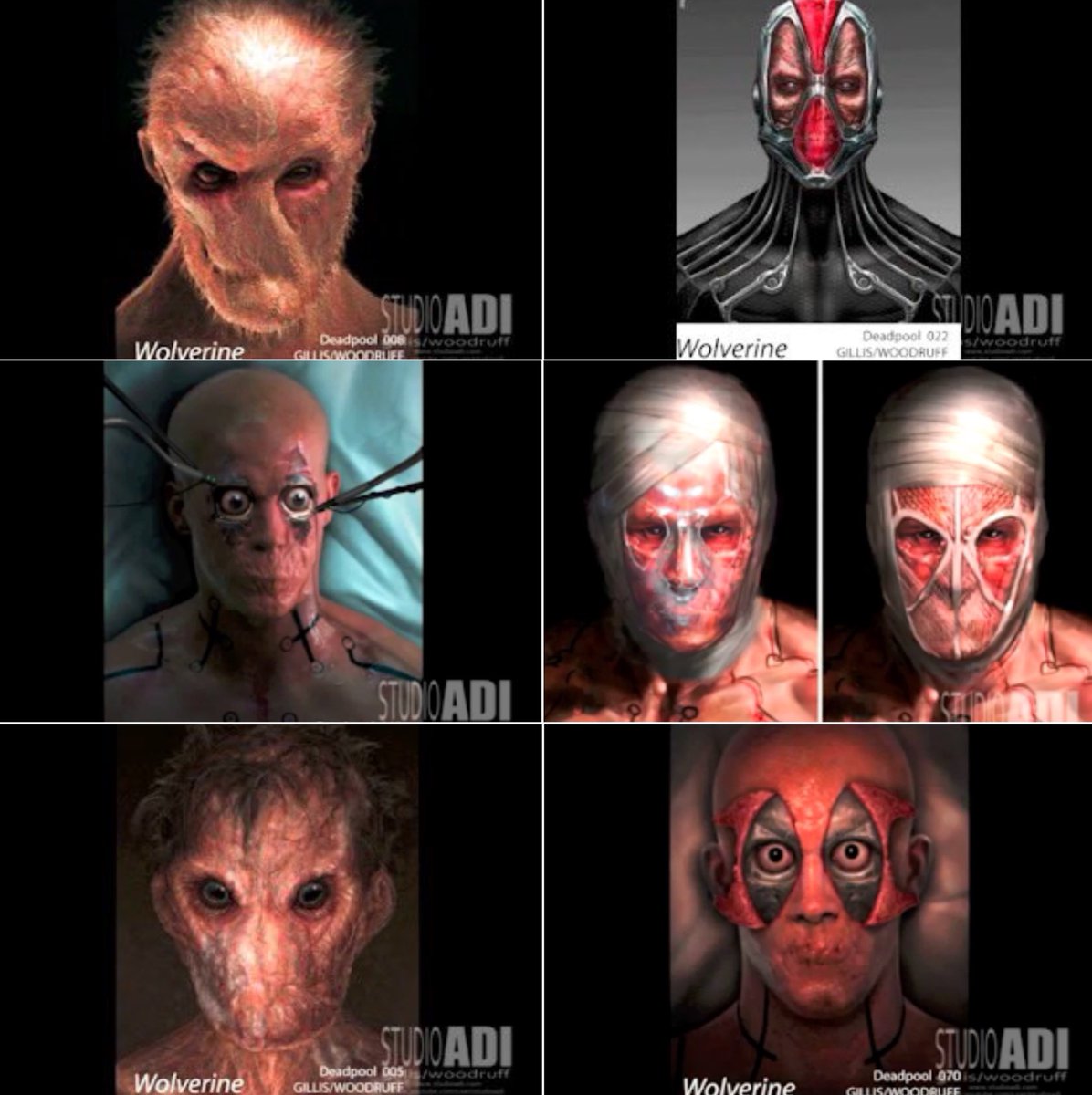 Deadpool concept art for ‘X-MEN ORIGINS: WOLVERINE’