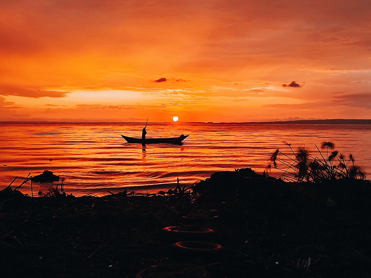 Sunset over Lake Victoria.