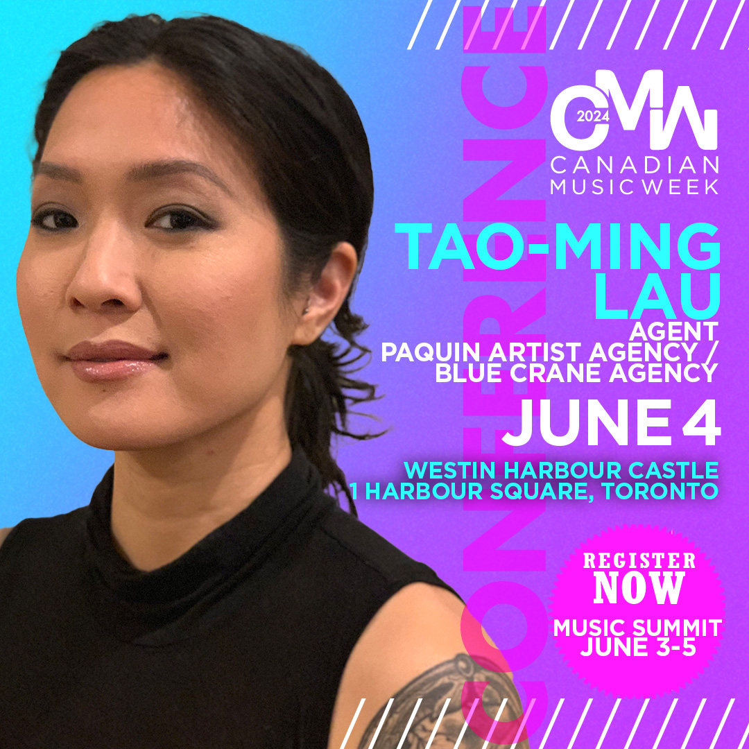 departurefest's tweet image. Thrilled to announce speakers for the 2024 Canadian Music Week Conference!      

Tao-Ming Lau - Agent, Paquin Artist Agency / President &amp;amp; Founder, Blue Crane Agency  

Purchase your CMW pass now to not miss out on this years conference! bit.ly/4cZwpAE 🎟 #CMW2024